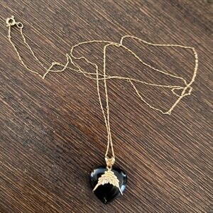 Black Heart Pendant Necklace
